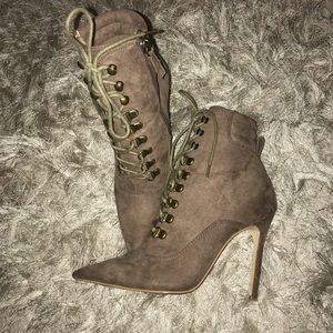 Lace up booties